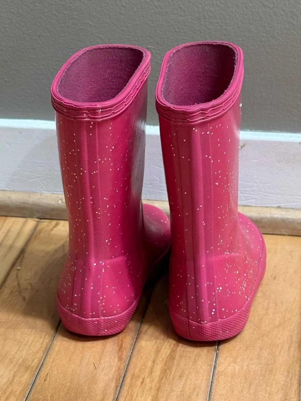 Hunter Kids Hot Pink Glitter Rain Boots